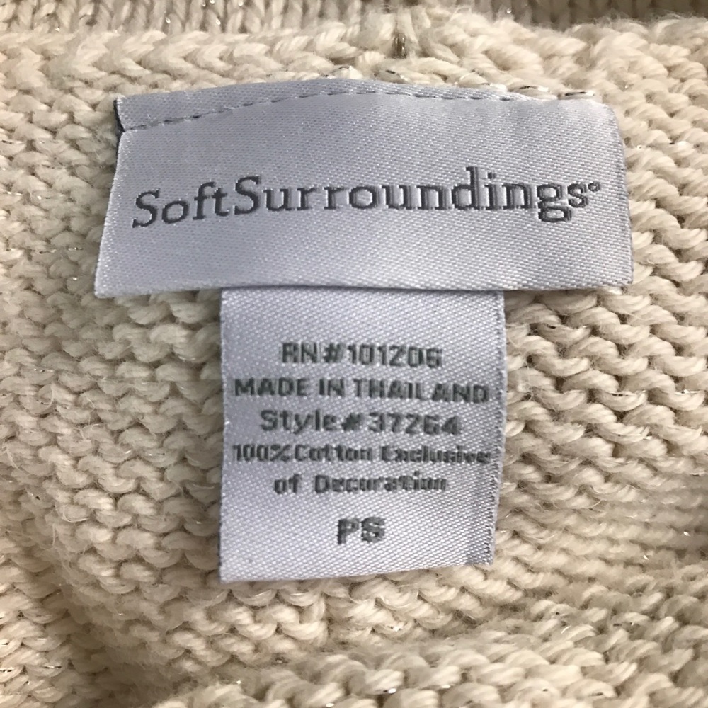 Soft Surroundings Sweater Cream Warm Beaded Cowl - Picture 4 of 6